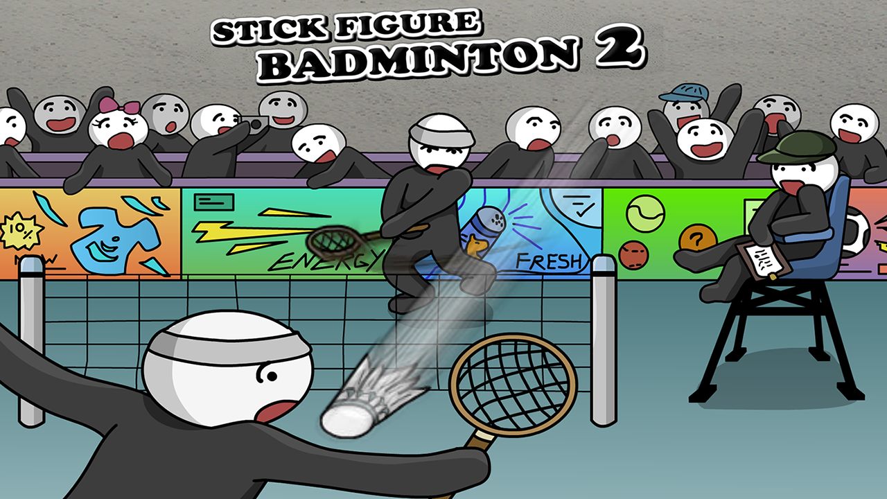 Image Stick Figure Badminton 2